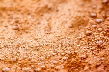 macro photo of close-up coffee espresso foam