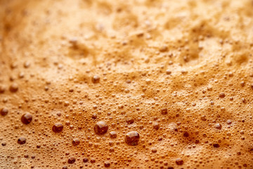 macro photo of close-up coffee espresso foam