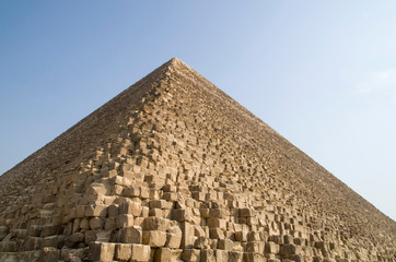 Great Pyramid  Closeup in sunny day , Cairo, Egypt