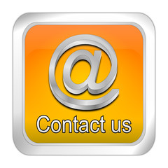 Button contact us - 3D illustration