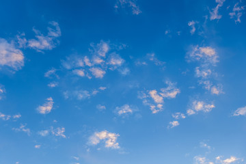 Fototapeta na wymiar light fluffy clouds on a bright blue sky