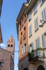 Fototapeta premium Monza, Italy: cityscape with the Arengario tower