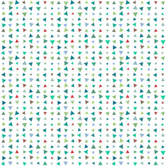 Abstract seamless pattern background with multi-colored varied triangles.