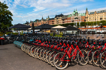 Bicycle parking in Stockholm