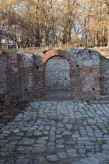 Sunset view of The ancient Thermal Baths of Diocletianopolis, town of Hisarya, Plovdiv Region, Bulgaria