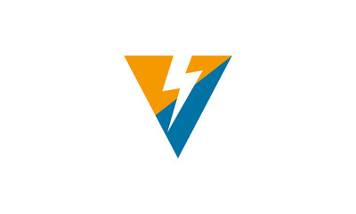 letter V logo energy