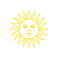 Sun icon on white background for graphic and web design, Modern simple vector sign. Internet concept. Trendy symbol for website design web button or mobile app