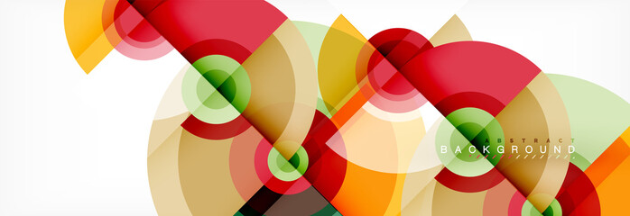 Vector circle composition, geometric minimal design illustration
