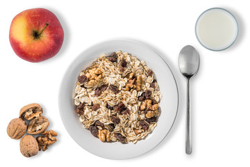 white plate with oat braids