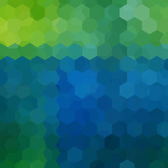 Fototapeta na wymiar Background of green, blue geometric shapes. Mosaic pattern. Vector EPS 10. Vector illustration