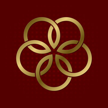 Sacred Geometric Symbol Of Five Flower