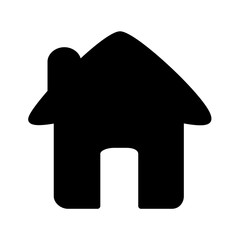 House or home black icon isolated on the white background