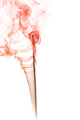 Red smoke on white background