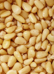 Close up of pine nuts