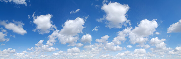 Naklejka na ściany i meble Panorama - Blue sky and white clouds