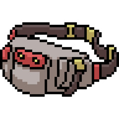 vector pixel art bag