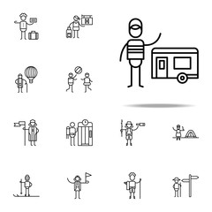 Caravan, Traveler icon. Travel icons universal set for web and mobile