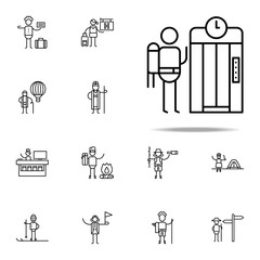 Elevator, Traveler icon. Travel icons universal set for web and mobile