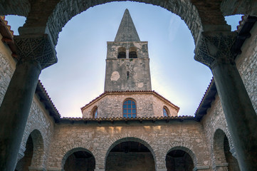 Poreč, Croatia - Euphrasian Basilica (Cathedral Basilica of the Assumption of Mary) from 6th century, UNESCO World Heritage List