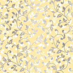 Fototapeta na wymiar Vector seamless pattern with spring branches. Decorative background for for the design of surfaces, textiles, wallpapers, postcards, invitations, covers.
