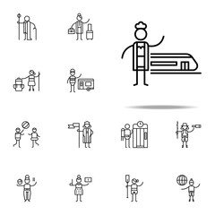 Traveller, train icon. Travel icons universal set for web and mobile