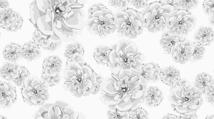 Roses, Floral Seamless Pattern.