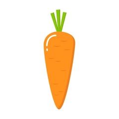 Carrot icon in a flat design on a white background.