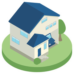 一戸建て住宅　アイソメトリック