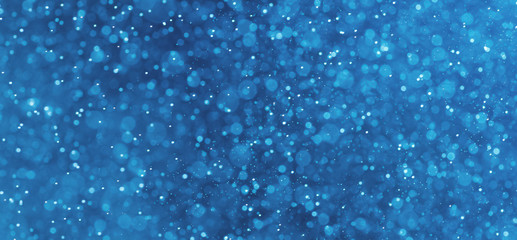Naklejka na ściany i meble Blue bokeh background. Beautiful new year background.