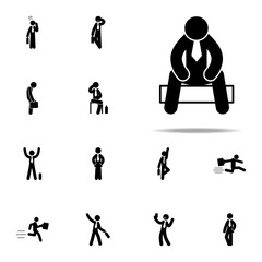 businessman, depress, give up icon. Businessmen icons universal set for web and mobile