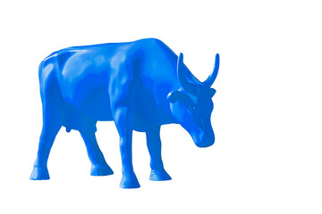 Cow blue color on isolated background