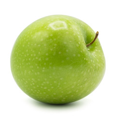 green apple isolated on white background with clipping path.