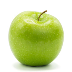 green apple isolated on white background with clipping path.