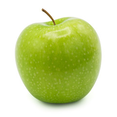 green apple isolated on white background with clipping path.