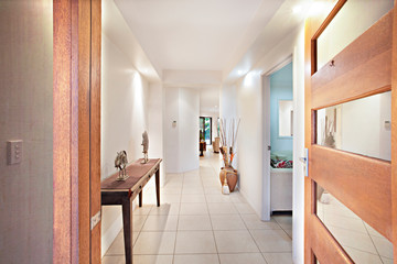 Luxury hall entrance with lights