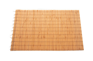 bamboo napkin on white isolated background