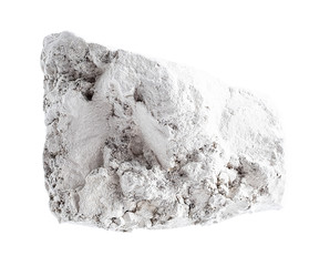 Quicklime on white background