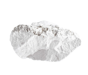 Quicklime on white background