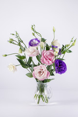 Beautiful bouquet of eustoma