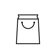 Shopping bag line icon, logo isolated on white background