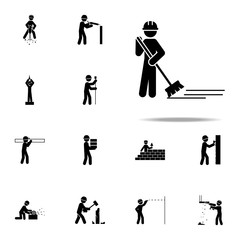 cleaning, floor worker icon. Construction People icons universal set for web and mobile