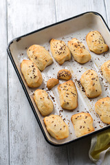 Bread rolls with seeds