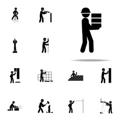 construction, bricks worker icon. Construction People icons universal set for web and mobile