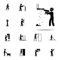 construction, drill worker icon. Construction People icons universal set for web and mobile