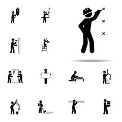 drawing worker icon. Construction People icons universal set for web and mobile
