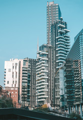 Fototapeta na wymiar Milan city modern buildings