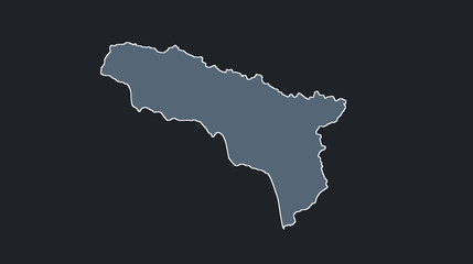 Abstract flat colorful Abkhazia map.