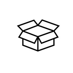 Box line icon, logo isolated on white background