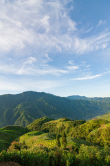 Fototapeta na wymiar Longsheng rice terraces landscape in China
