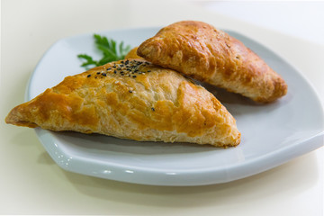 Samsa Pies On A Plate